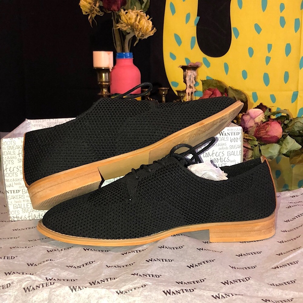 Wanted The Boyfriend Black Knit Shoes